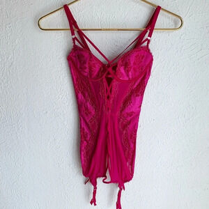 Victoria’s Secret Corset Lace Pink Garter Clips Size 34B Y2K Barbiecore